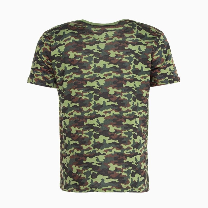 Футболка мужская камуфляж пятна, цвет хаки, размер 48 Футболка мужская камуфляж пятна, цвет хаки, размер 48