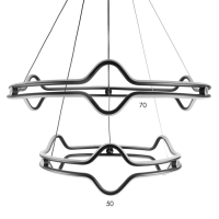 Светильник "Холтерина" LED 320Вт 3000-6000К черный 70х70х15см BayerLux