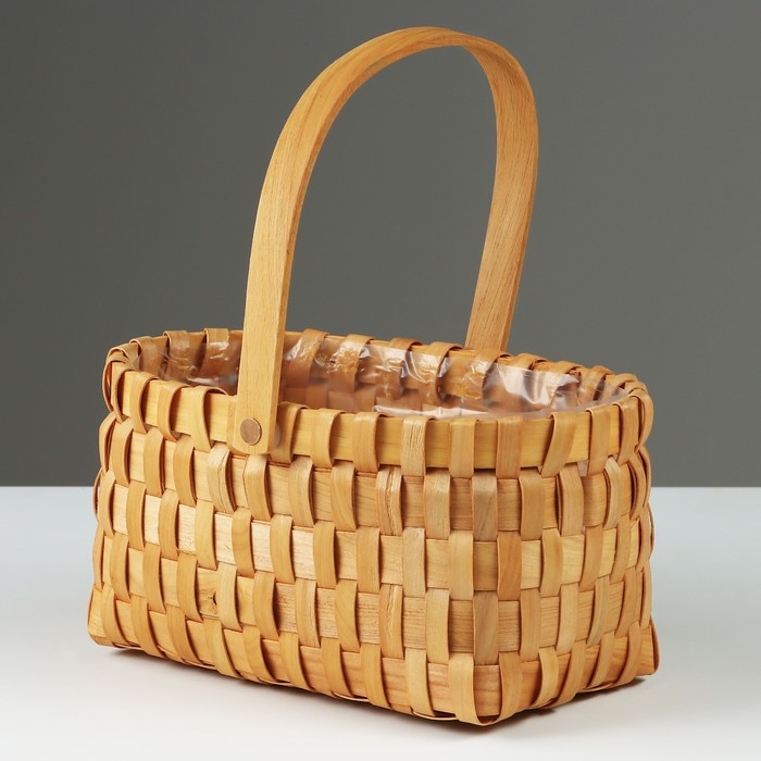 Корзина плетеная, 24 x 16,5 x 12/27 см, секвойя Корзина плетеная, 24 x 16,5 x 12/27 см, секвойя