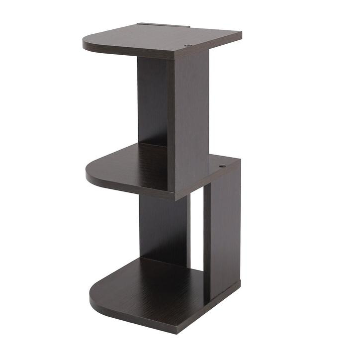 Полка угловая настольная и навесная Лео №3, 250х250х660, Венге Полка угловая настольная и навесная Лео №3, 250х250х660, Венге