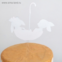 Топпер для торта &laquo;Кролики в зонтике&raquo;