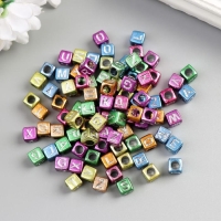 Бусины для творчества пластик "Английские буквы" голография набор 20гр 0,6х0,6х0,6 см Бусины для творчества пластик "Английские буквы" голография набор 20гр 0,6х0,6х0,6 см