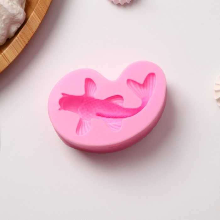 Молд Доляна &laquo;Рыбка&raquo;, силикон, 7,2&times;4,7&times;2,3 см, цвет розовый