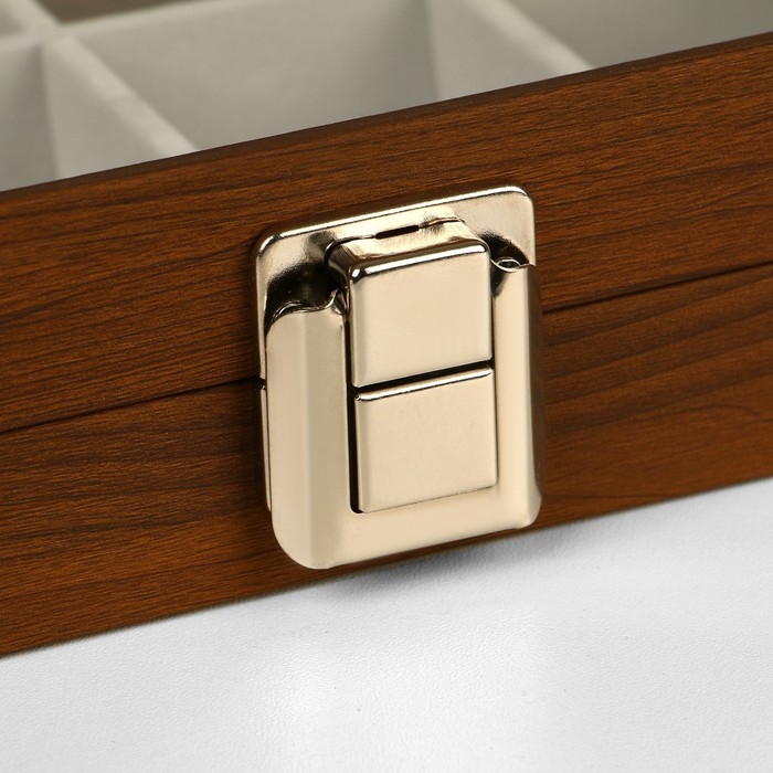 Подставка для украшений &laquo;Шкатулка&raquo; 12 ячеек, 16&times;21&times;5 см, цвет серый в дереве