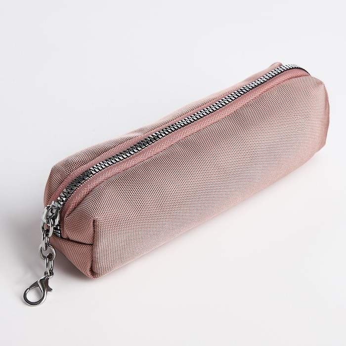 Рюкзак школьный на молнии, 5 наружных карманов, пенал, цвет пудровый Рюкзак школьный на молнии, 5 наружных карманов, пенал, цвет пудровый