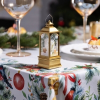 Светодиодная фигура &laquo;Золотистый фонарь с совой&raquo; 5 &times; 12 &times; 5 см, пластик, батарейки AG13х3 (в комплекте), свечение тёплое белое