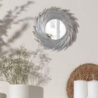 Зеркало настенное &laquo;Солнышко&raquo;, d зеркальной поверхности 11 см, цвет серебристый