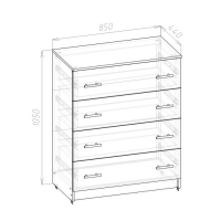 Спальный гарнитур Бася (Комплект 7 предметов), Белый