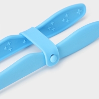 Щипцы кухонные Доляна &laquo;Дуэт&raquo;, 24,5&times;4,5&times;2 см, цвет голубой