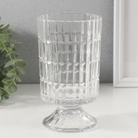 Подсвечник стекло на 1 свечу "Грани. На ножке" d=9 см прозрачный 10х10х17,5 см Подсвечник стекло на 1 свечу "Грани. На ножке" d=9 см прозрачный 10х10х17,5 см
