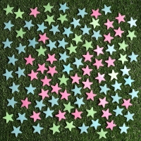 Набор светящегося декора "Звезды", 100 шт, цветные микс Набор светящегося декора "Звезды", 100 шт, цветные микс