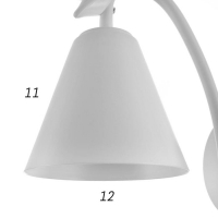 Бра 1670/1WT E27 40Вт белый 22х12х34,5 см Бра 1670/1WT E27 40Вт белый 22х12х34,5 см