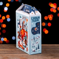 Подарочная коробка "Фантазия" в зеленом 16,8 х 7 х 25 см. Новый год Подарочная коробка "Фантазия" в зеленом 16,8 х 7 х 25 см. Новый год