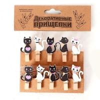 Набор декоративных прищепок &laquo;Кошечки&raquo; набор 10 шт.