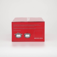 Кастрюля из нержавеющей стали Доляна &laquo;Вернер&raquo;, 3,5 л, d=20 см, с крышкой, индукция