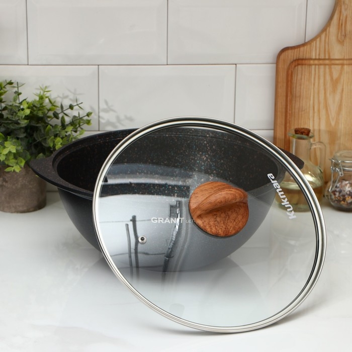 Казан для плова Grаnit ultrа blue, 4,5 л, стеклянная крышка, литые ручки, антипригарное покрытие, цвет тёмно-синий Казан для плова Grаnit ultrа blue, 4,5 л, стеклянная крышка, литые ручки, антипригарное покрытие, цвет тёмно-синий