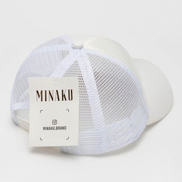 Кепка для девочки "Искра" MINAKU цвет белый, р-р 52-54