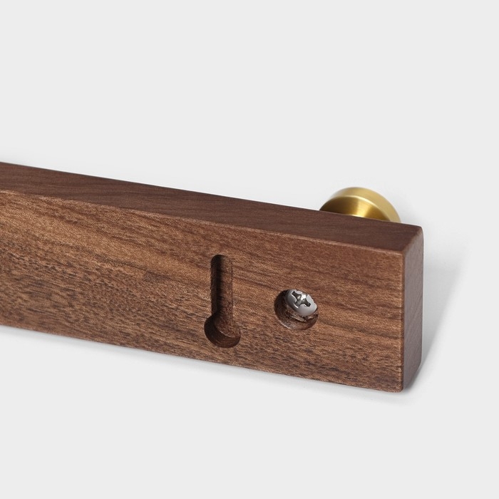 Крючки для полотенец на планке St&ouml;lz H&ouml;lzern Premiere, 45&times;3,5&times;4,2 см, цвет тёмное дерево