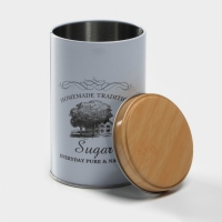 Банка для сахара &laquo;Дом и поле&raquo;, 12&times;7,5&times;7,5 см, цвет белый