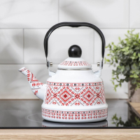 Чайник эмалированный &laquo;Скандинавия&raquo;, 1,1 л, 19&times;14&times;21 см, индукция, цвет белый