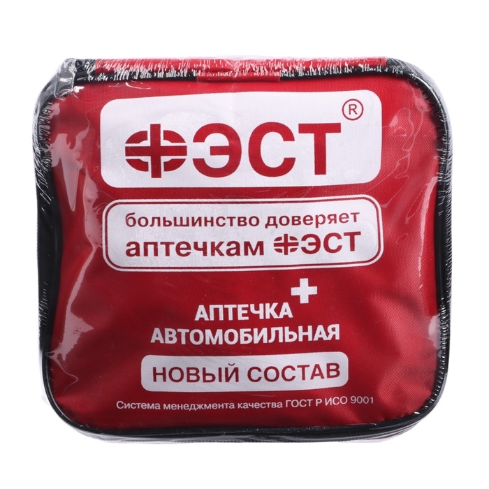 Автомобильная аптечка первой помощи Автомобильная аптечка первой помощи "ФЭСТ" состав 2024, мягкий футляр