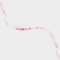 Лента упаковочная пластиковая &laquo;Сердечки и звездочки&raquo;, белая, 0.5 см х 200м