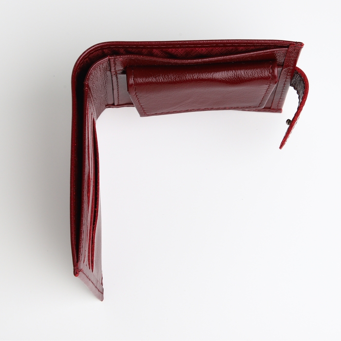 Кошелёк женский на кнопке, TEXTURA, отдел для карт, монет, цвет бордовый Кошелёк женский на кнопке, TEXTURA, отдел для карт, монет, цвет бордовый