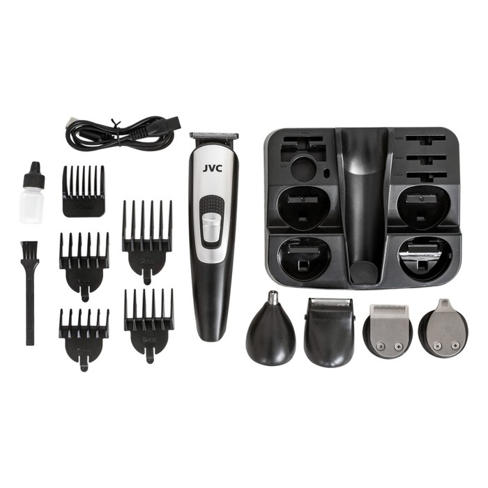 Машинка для стрижки аккумуляторная jvc JHC58RS, 4 насадки, 3/6/9/12 мм Машинка для стрижки аккумуляторная jvc JHC58RS, 4 насадки, 3/6/9/12 мм