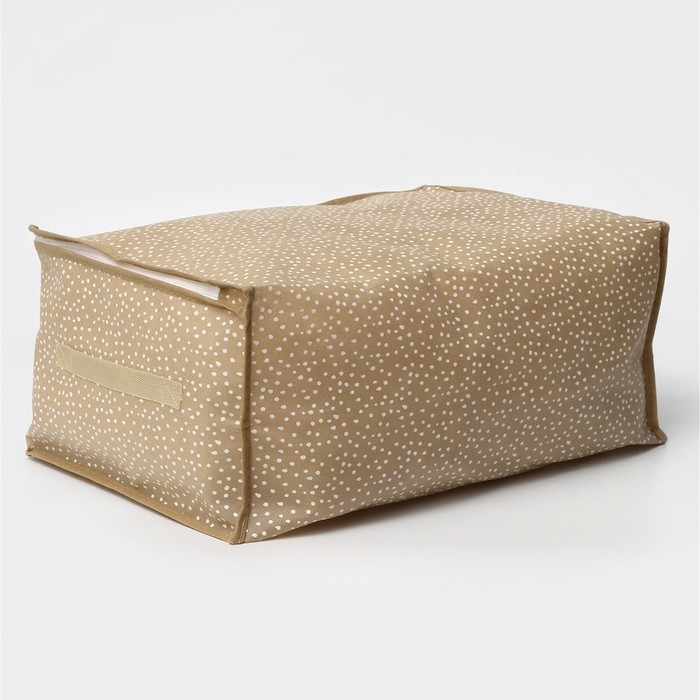 Кофр для хранения вещей Доляна Points, ПВХ окно, 45&times;30&times;20 см, цвет бежевый