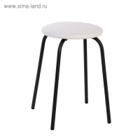 Табурет "Эконом" Черный /белая рептилия