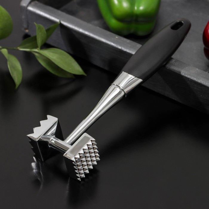 Молоток для мяса Доляна &laquo;Хром&raquo;, 272 гр, цвет чёрный