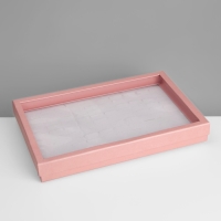 Подставка для украшений &laquo;Шкатулка&raquo; 100 мест, 29&times;19&times;4 см, цвет розовый
