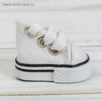 Кеды для кукол, длина подошвы 3,8 см, цвет белый Кеды для кукол, длина подошвы 3,8 см, цвет белый