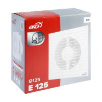 Вентилятор вытяжной ERA E 125 S, 180x180 мм, d=125 мм, 220‒240 В