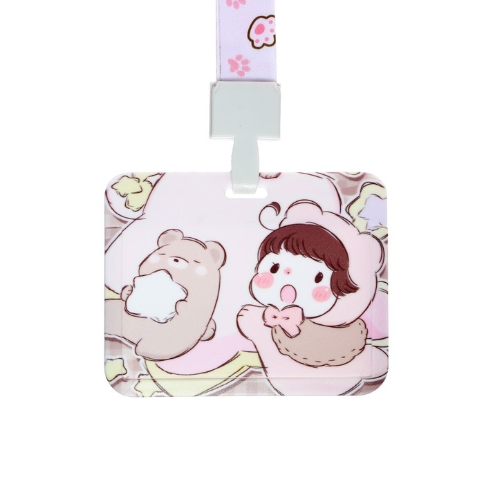 Бейдж горизонтальный внешний размер 10 х 7,8 см. внутренний размер 5,2 х 8,2 см, лента 42 см, с рисунком Бейдж горизонтальный внешний размер 10 х 7,8 см. внутренний размер 5,2 х 8,2 см, лента 42 см, с рисунком "Малыш"