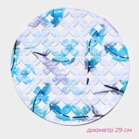 Коврик в раковину Доляна &laquo;Пёрышки&raquo;, 29&times;29 см