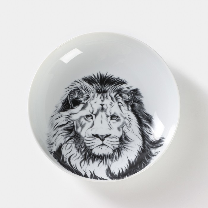 Тарелка фарфоровая глубокая &laquo;Лев&raquo;, 700 мл, d=20,5 см