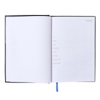 Ежедневник недатированный A5, 160 листов, Attomex. Orion, твёрдая обложка из бумвинила с поролоном, ляссе, блок 70 г/м2, синий Ежедневник недатированный A5, 160 листов, Attomex. Orion, твёрдая обложка из бумвинила с поролоном, ляссе, блок 70 г/м2, синий