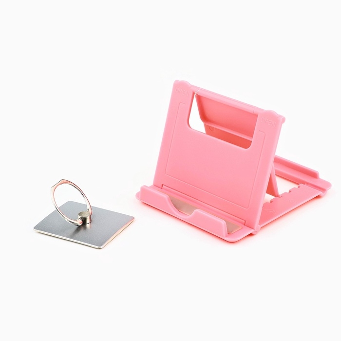 Набор: подставка для телефона и кольцо на чехол Набор: подставка для телефона и кольцо на чехол "С 8 марта"