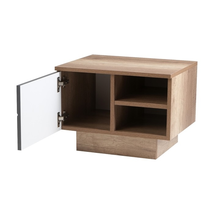 Тумба прикроватная Даллас, 500х402х366, Дуб каньон/ Софт графит МДФ