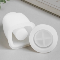 Молд силикон "Баночка квадратная" с крышкой 7,5х7,5х10,4 см