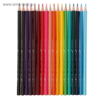 Карандаши акварельные 18 цветов BrunoVisconti Aquarelle, трёхгранные