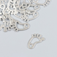 Декор для творчества металл "След" набор 20 шт серебро 1,4х2,2 см Декор для творчества металл "След" набор 20 шт серебро 1,4х2,2 см