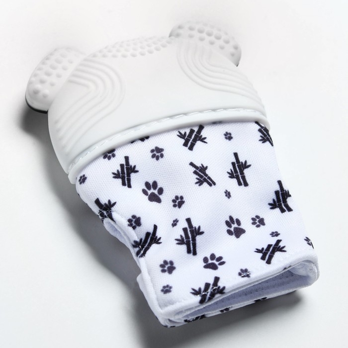 Прорезыватель рукавичка «Панда», на липучке, Крошка Я Прорезыватель рукавичка «Панда», на липучке, Крошка Я