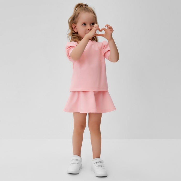 Комплект для девочки (свитшот и юбка) MINAKU, цвет розовый, рост 98 см Комплект для девочки (свитшот и юбка) MINAKU, цвет розовый, рост 98 см