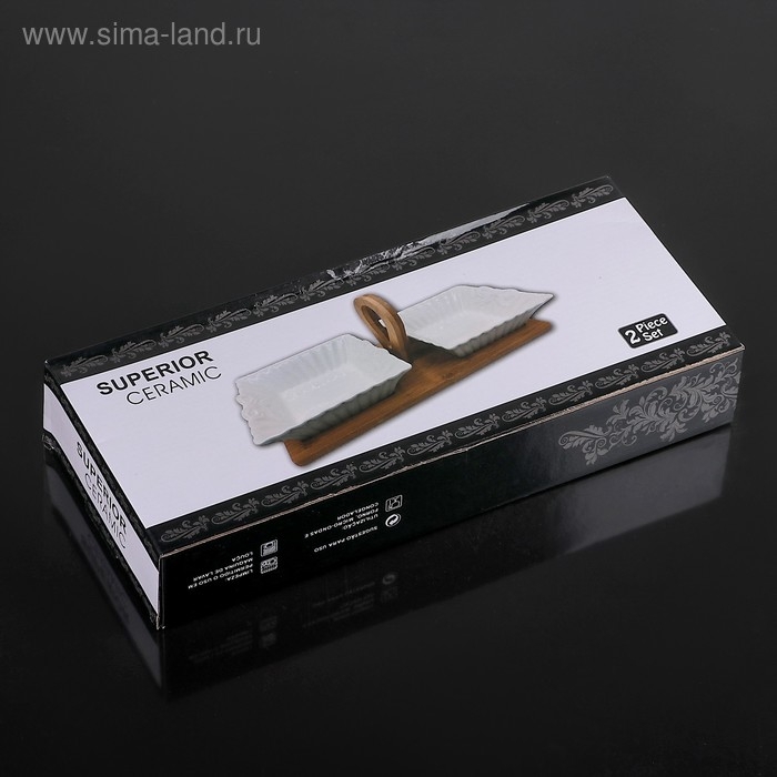 Набор салатников керамический &laquo;Эстет&raquo;, 33&times;14&times;11 см, 2 предмета