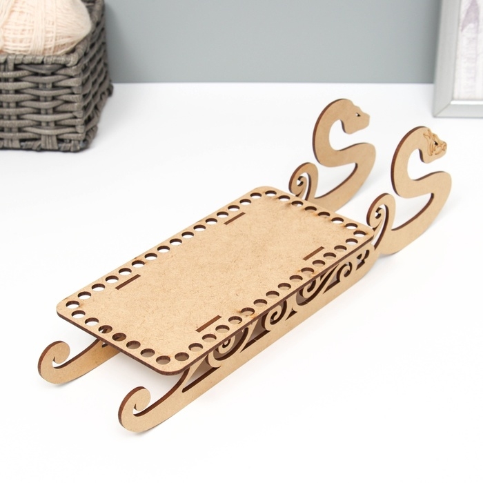 Заготовка для вязания "Сани. Вид 9" набор 3 детали, донышко 20х10 см