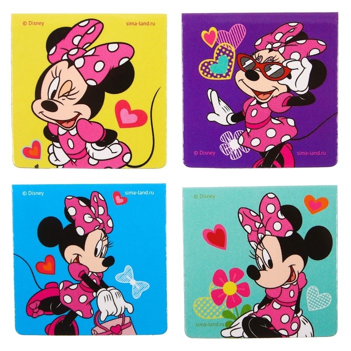 Закладки магнитные для книг на открытке Закладки магнитные для книг на открытке "Самой очаровательной", Минни Маус