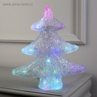 Светодиодная фигура &laquo;Ёлочка&raquo; 25 &times; 30 &times; 6 см, акрил, батарейки ААх2 (не в комплекте), свечение мульти (RGB)