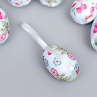 Декор пасхальный подвеска "Яйцо с цветочками" набор 6 шт МИКС 6х4 см Декор пасхальный подвеска "Яйцо с цветочками" набор 6 шт МИКС 6х4 см